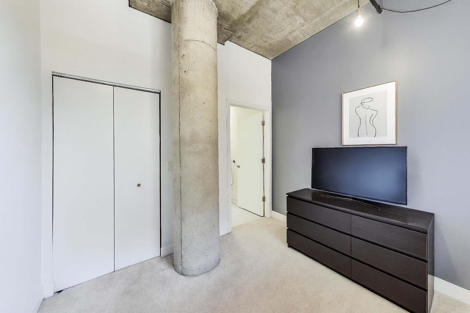 111 South Morgan Street, Unit 510 Chicago, IL 60607 - Photo 6 of 38 a view of room with wooden floor and cabinet