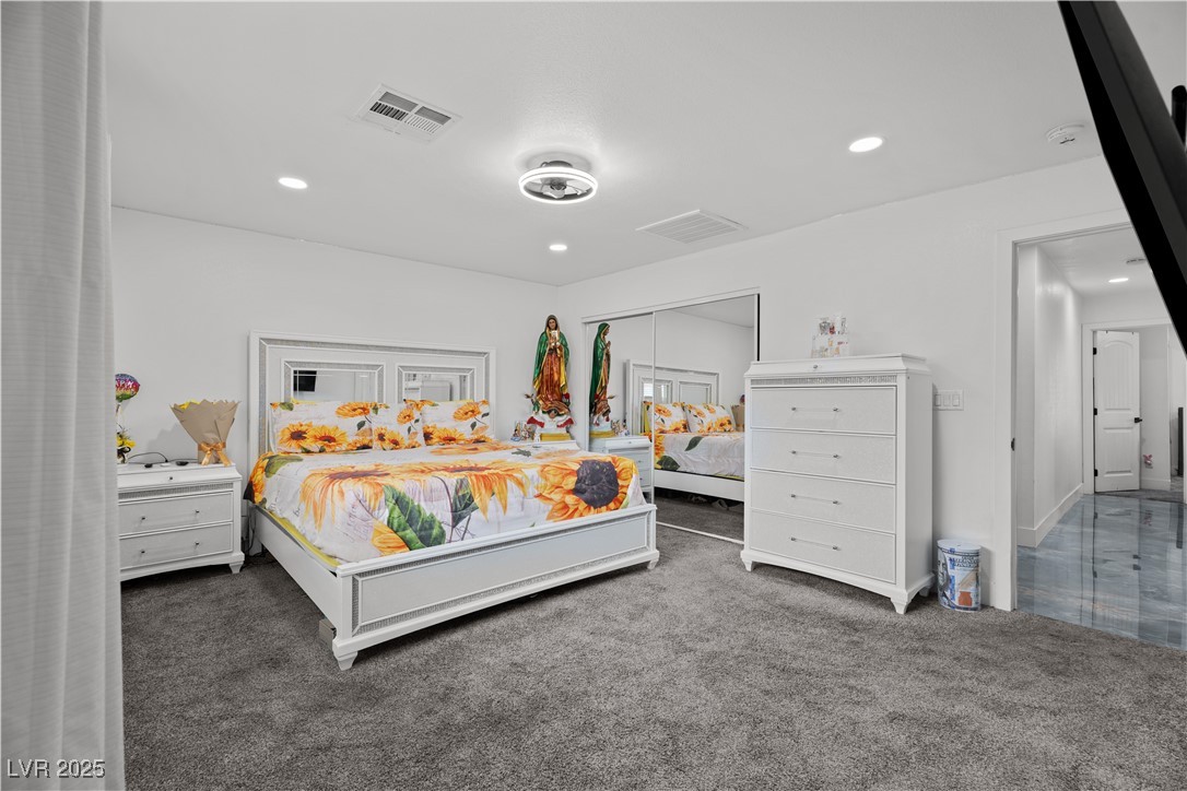 4231 Rimcrest Road Las Vegas, NV 89121 - Photo 34 of 52 Bedroom featuring recessed lighting and carpet
