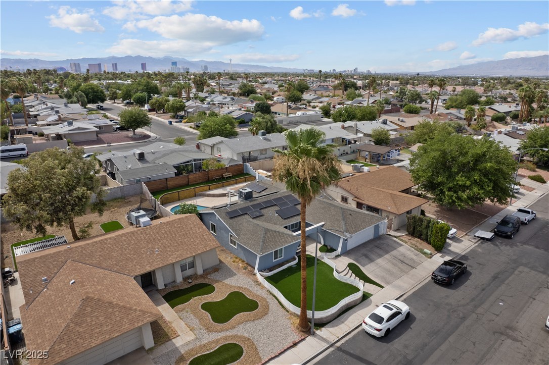 4231 Rimcrest Road Las Vegas, NV 89121 - Photo 48 of 52 Drone / aerial view of a mountain backdrop