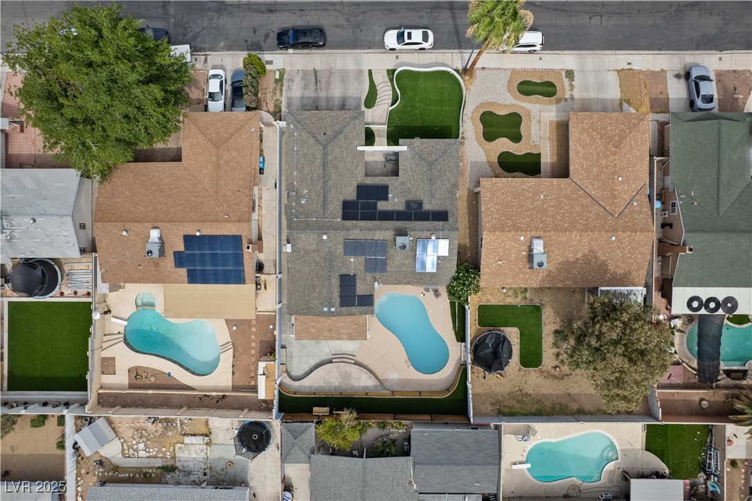 4231 Rimcrest Road Las Vegas, NV 89121 - Photo 51 of 52 Drone / aerial view of a pool