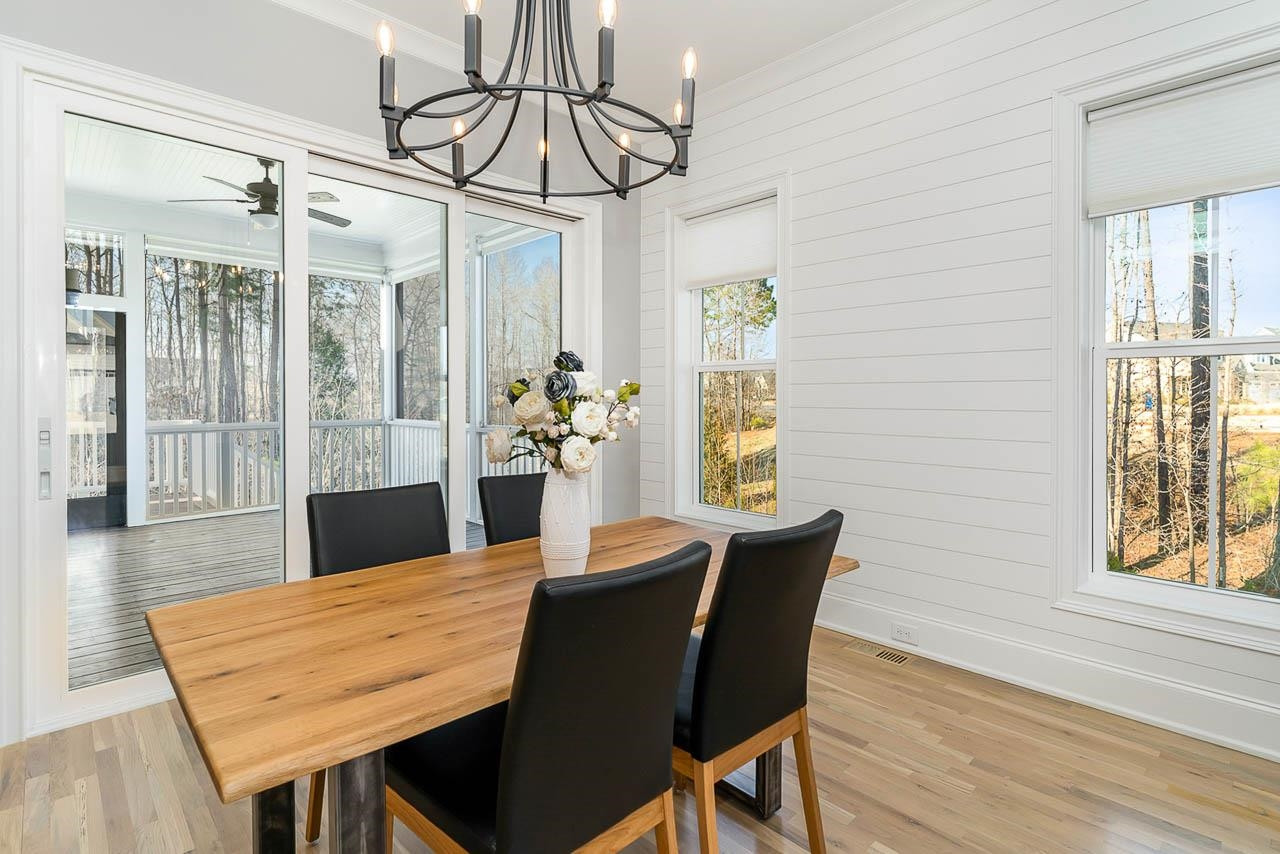 737 Daniel Rdg Road Wendell, NC 27591 - Photo 5 of 12 Dining room features shiplap and beautiful views Dining Room