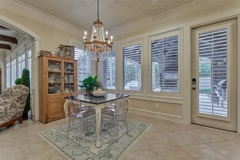 a large kitchen with lots of counter space