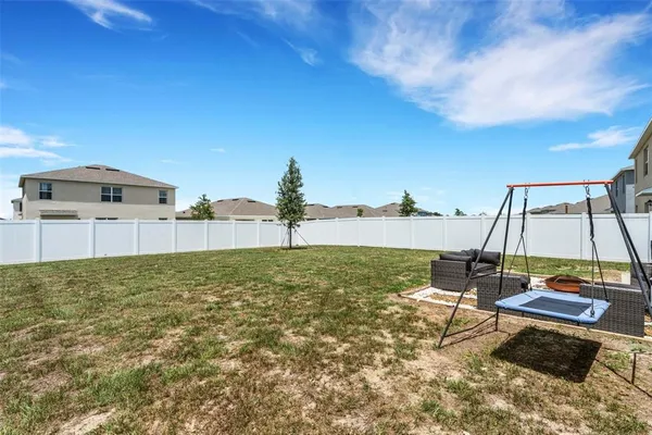 a view of a swimming pool with a yard