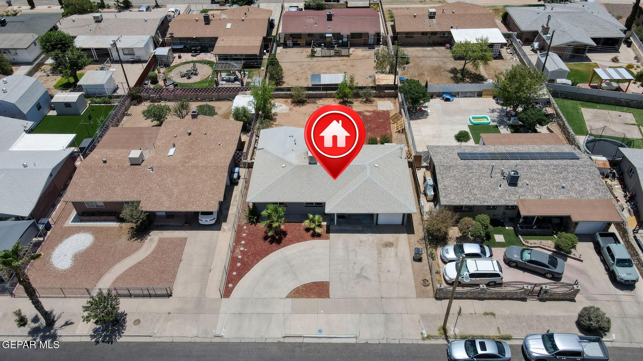 4956 Rutherford Drive El Paso, TX 79924 - Photo 34 of 41 an aerial view of a house with swimming pool