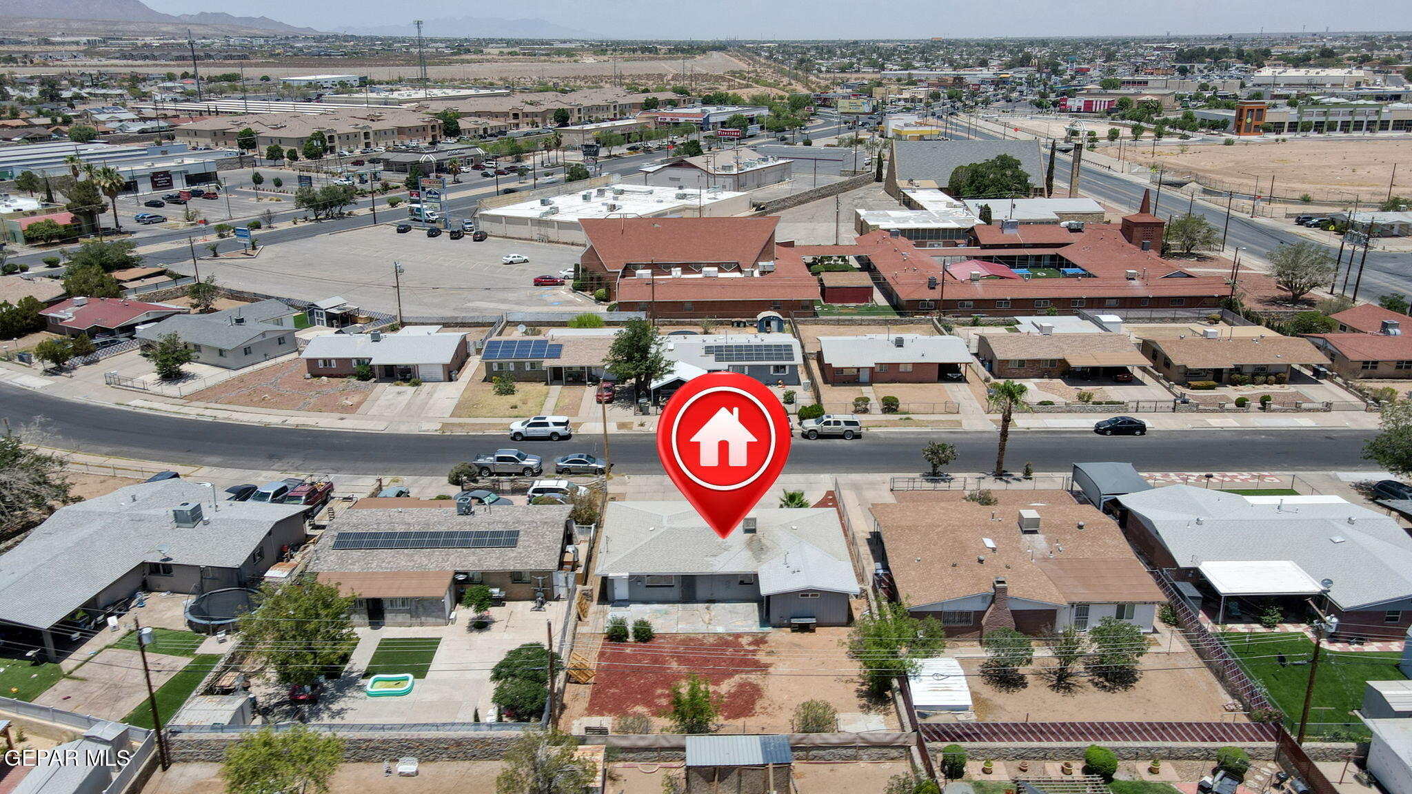 4956 Rutherford Drive El Paso, TX 79924 - Photo 38 of 41 an aerial view of residential houses with outdoor space