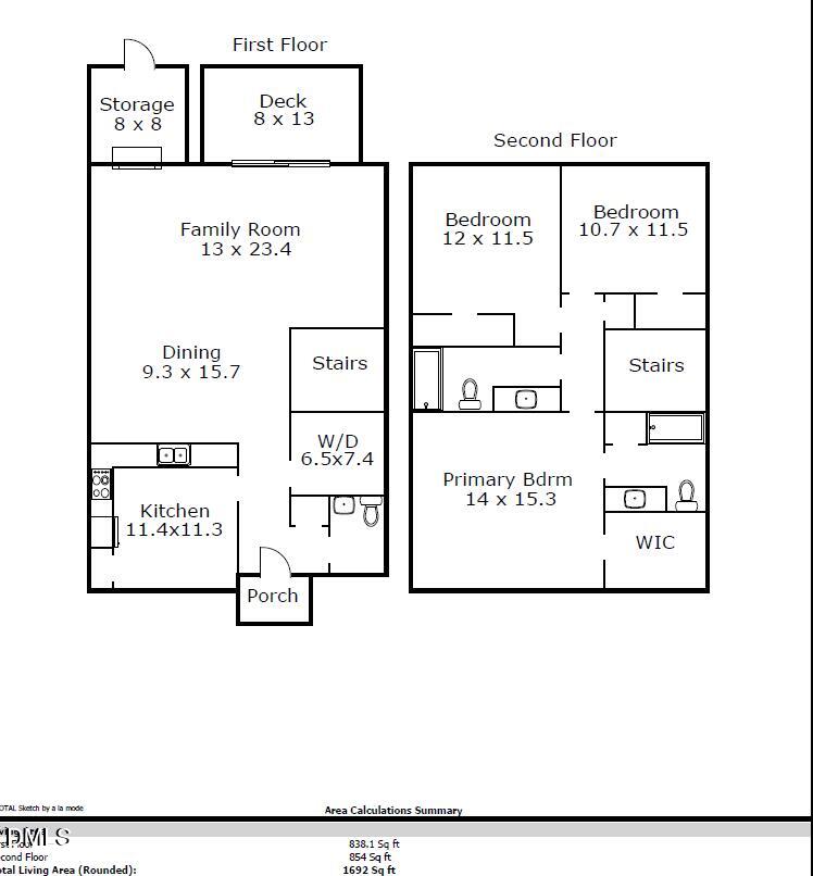 6402 Meadow View Drive Raleigh, NC 27609 - Photo 33 of 33 6402 Meadow View Floorplan