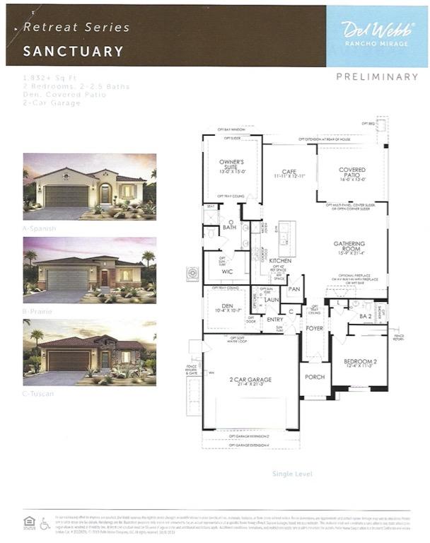 70 Barolo Rancho Mirage, CA 92270 - Photo 40 of 40 Sanctuary Floor Plan