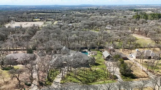 an aerial view of multiple house