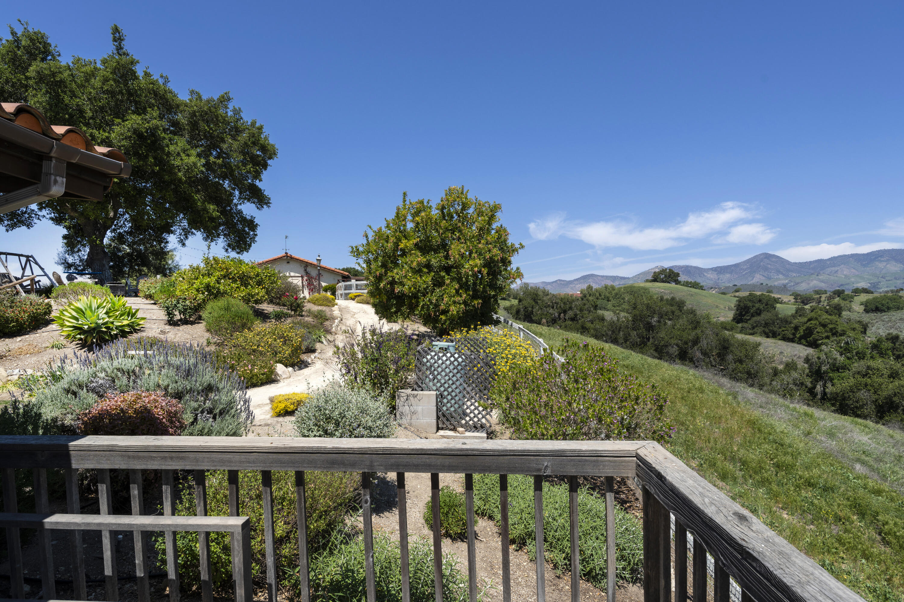 3776 Live Oak Road Santa Ynez, CA 93460 - Photo 20 of 36 a view of a balcony with wooden fence