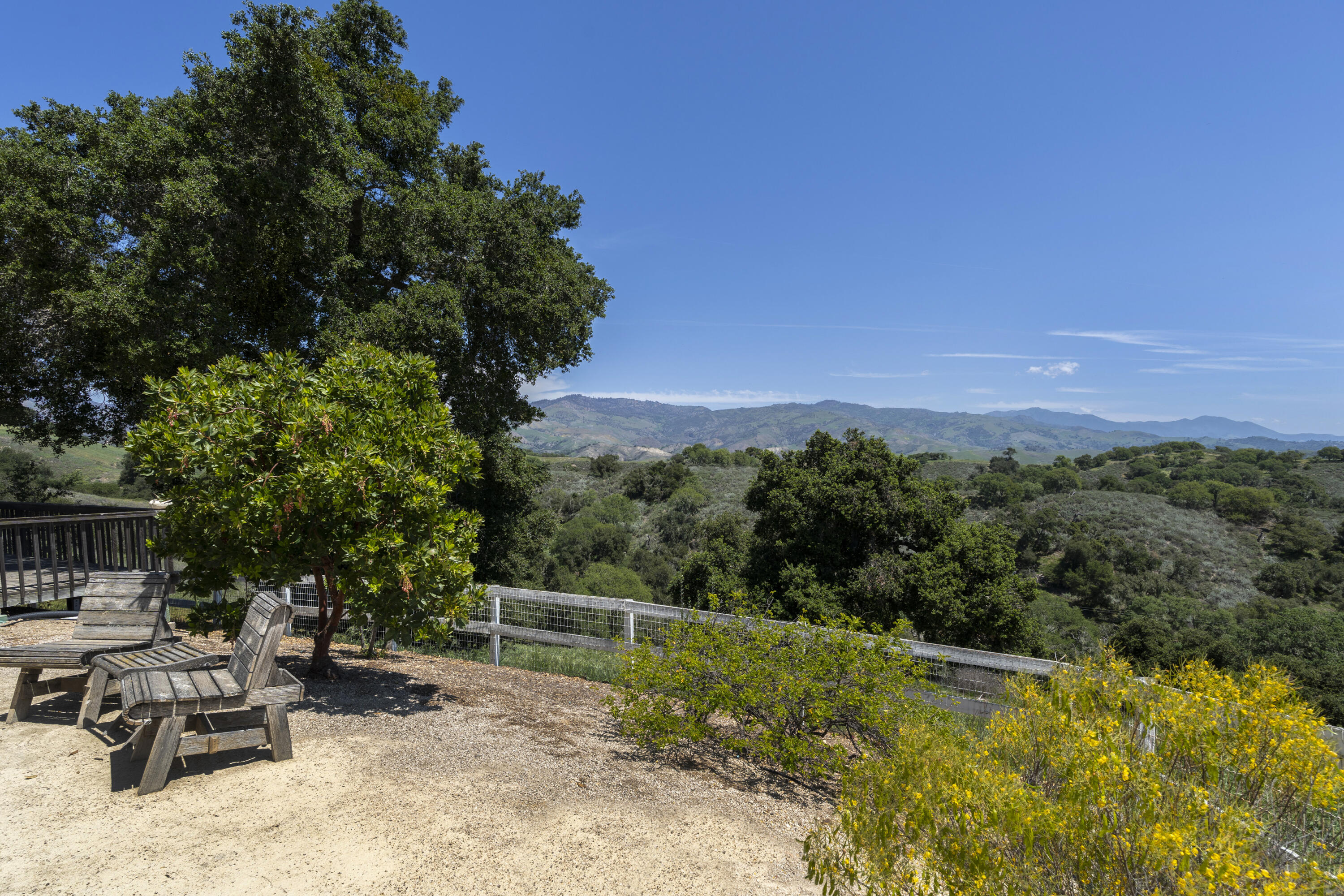 3776 Live Oak Road Santa Ynez, CA 93460 - Photo 32 of 36 a view of backyard with seating area and green space