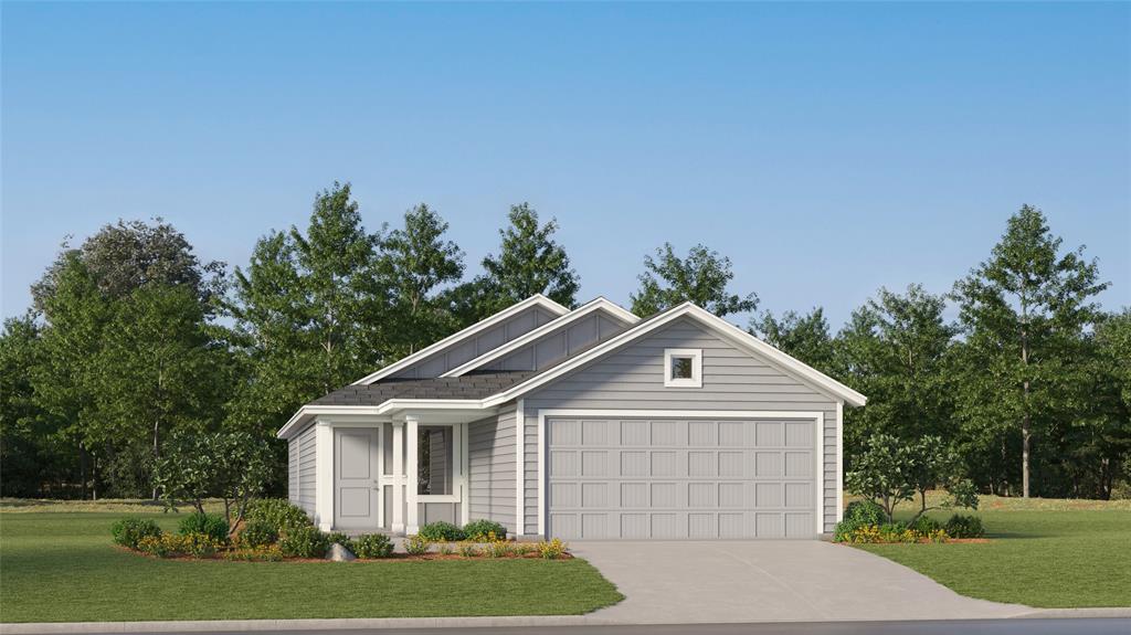 11739 Gammon Avenue Rhome, TX 76078 - Photo 1 of 1 View of front facade featuring a garage, a front yard, concrete driveway, and board and batten siding