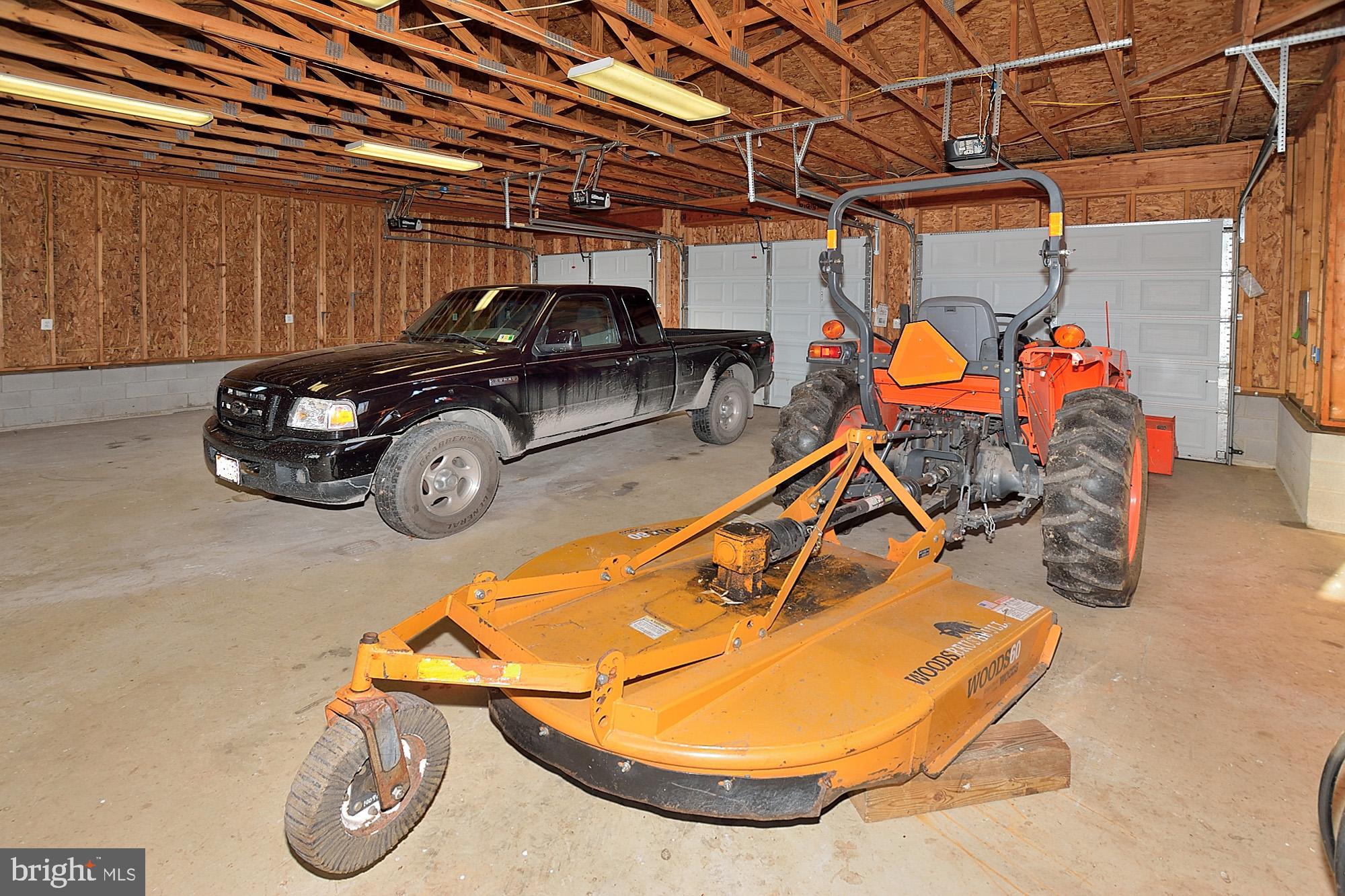 Interior of detached garage