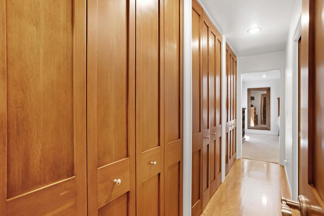 a view of a hallway with a elevator