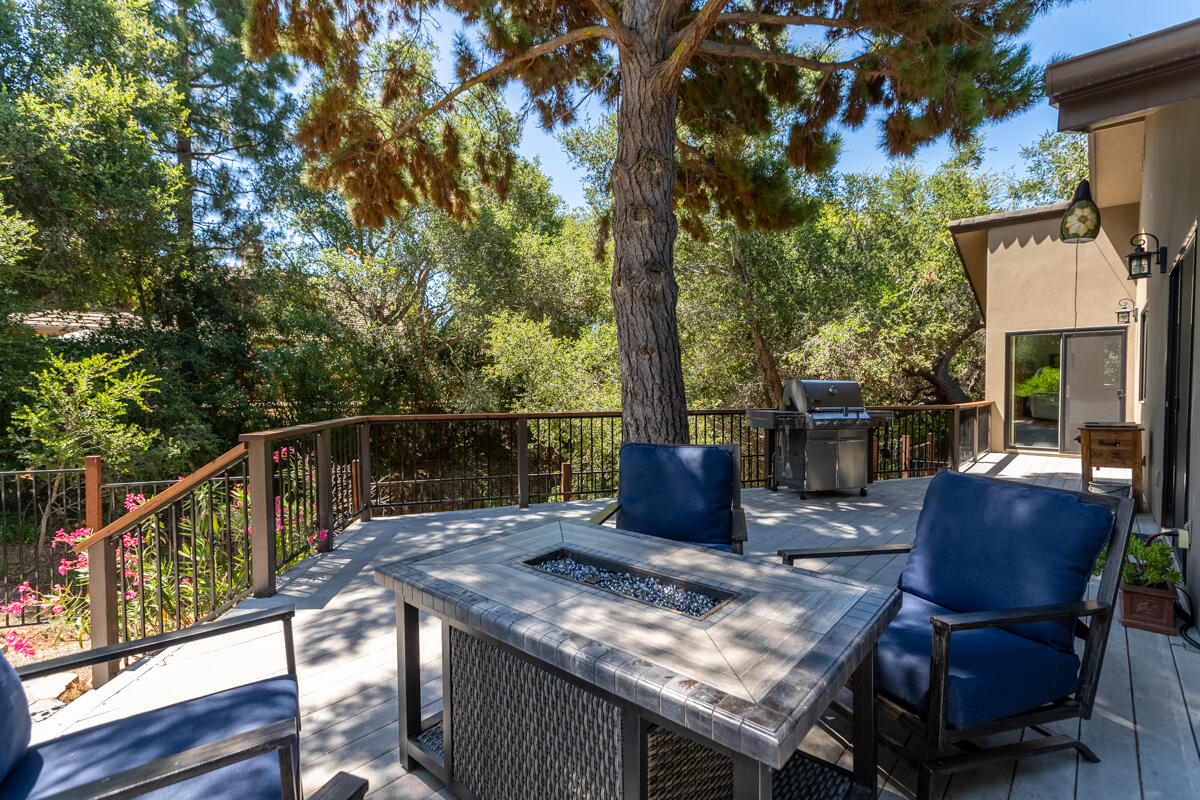 4009 Primavera Road Santa Barbara, CA 93110 - Photo 33 of 41 a view of balcony with wooden floor and outdoor seating