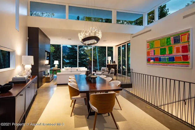 a outdoor space with lots of tables and chairs