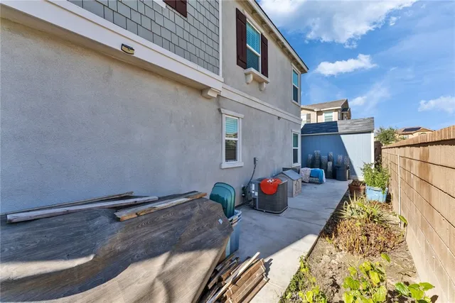 a view of a pathway with a terrace