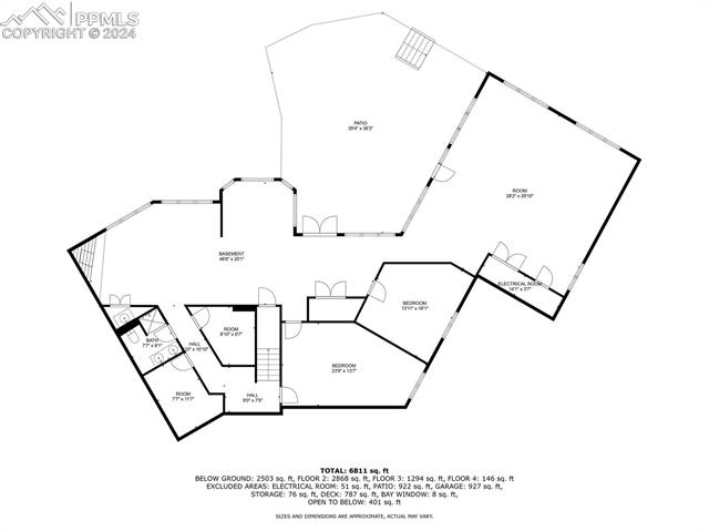 14645 Sterling Road Colorado Springs, CO 80921 - Photo 46 of 49 Basement floor plan