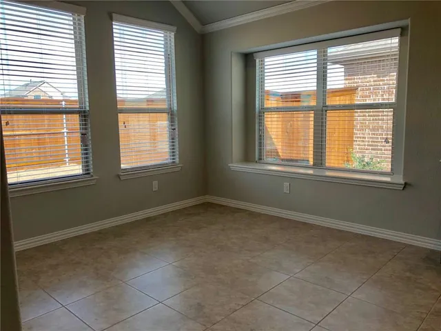 an empty room with a window