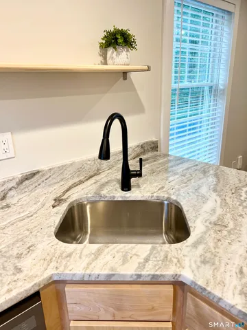 a close view of sink and tap