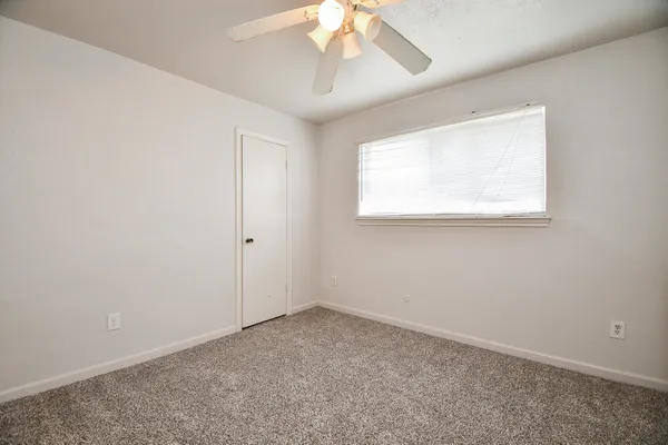 an empty room with a window