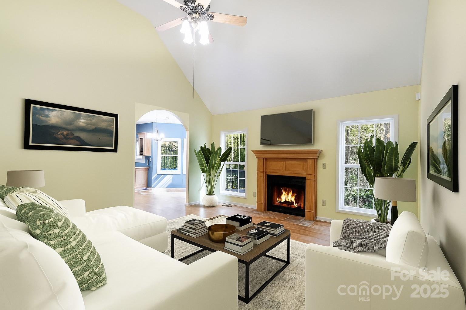 236 Woody Circle Tryon, NC 28782 - Photo 4 of 26 a living room with furniture and a fireplace