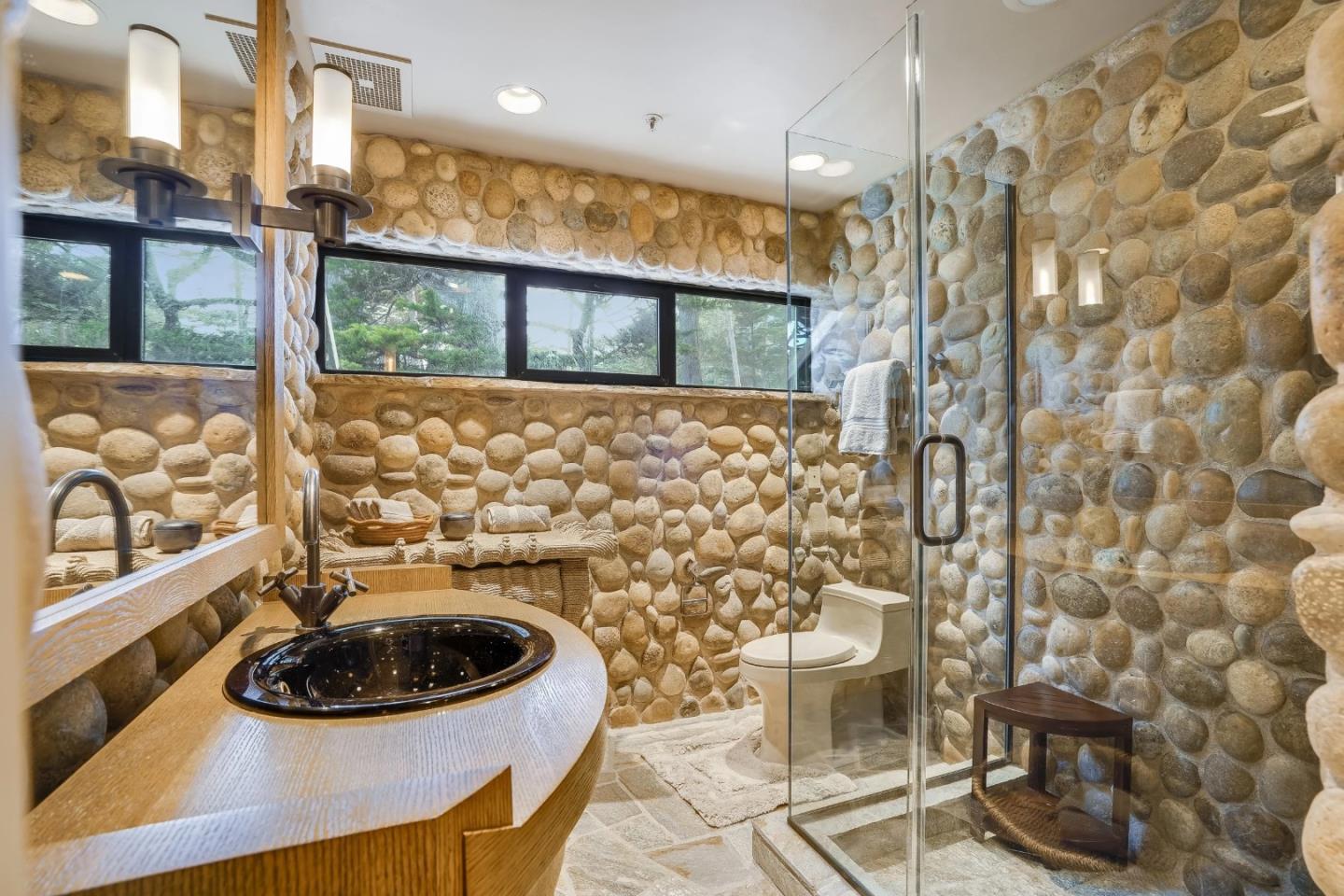 157-163 Spindrift Road Carmel, CA 93923 - Photo 66 of 100 a bathroom with a sink and a mirror