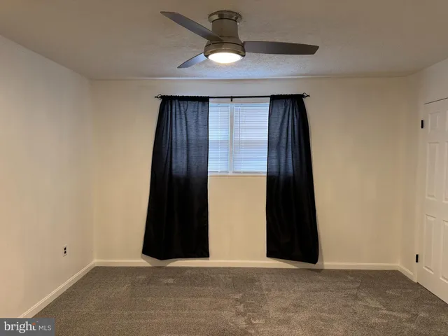 an empty room with closet