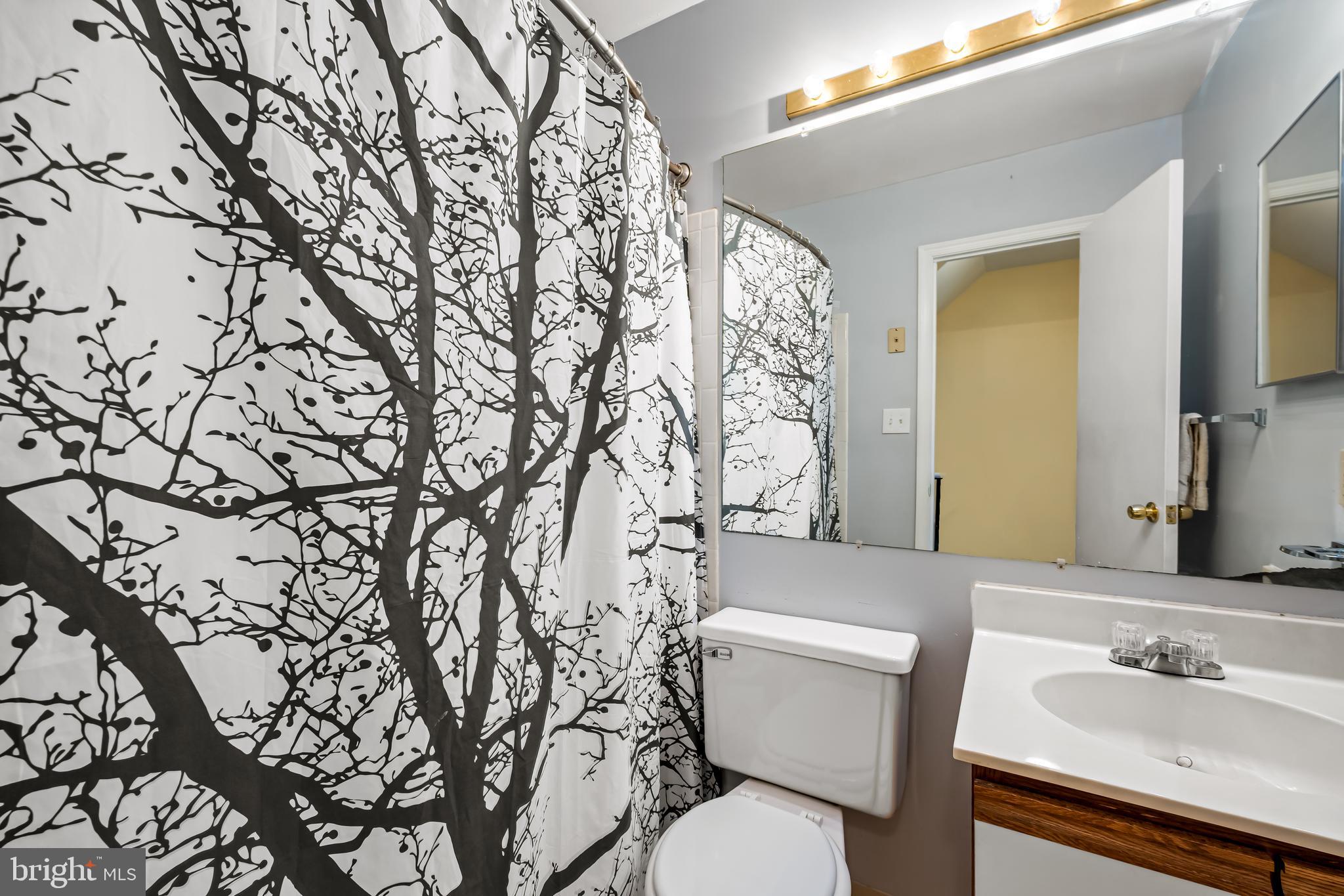 6953 Rockfield Road Baltimore, MD 21244 - Photo 13 of 31 a bathroom with a toilet sink and mirror