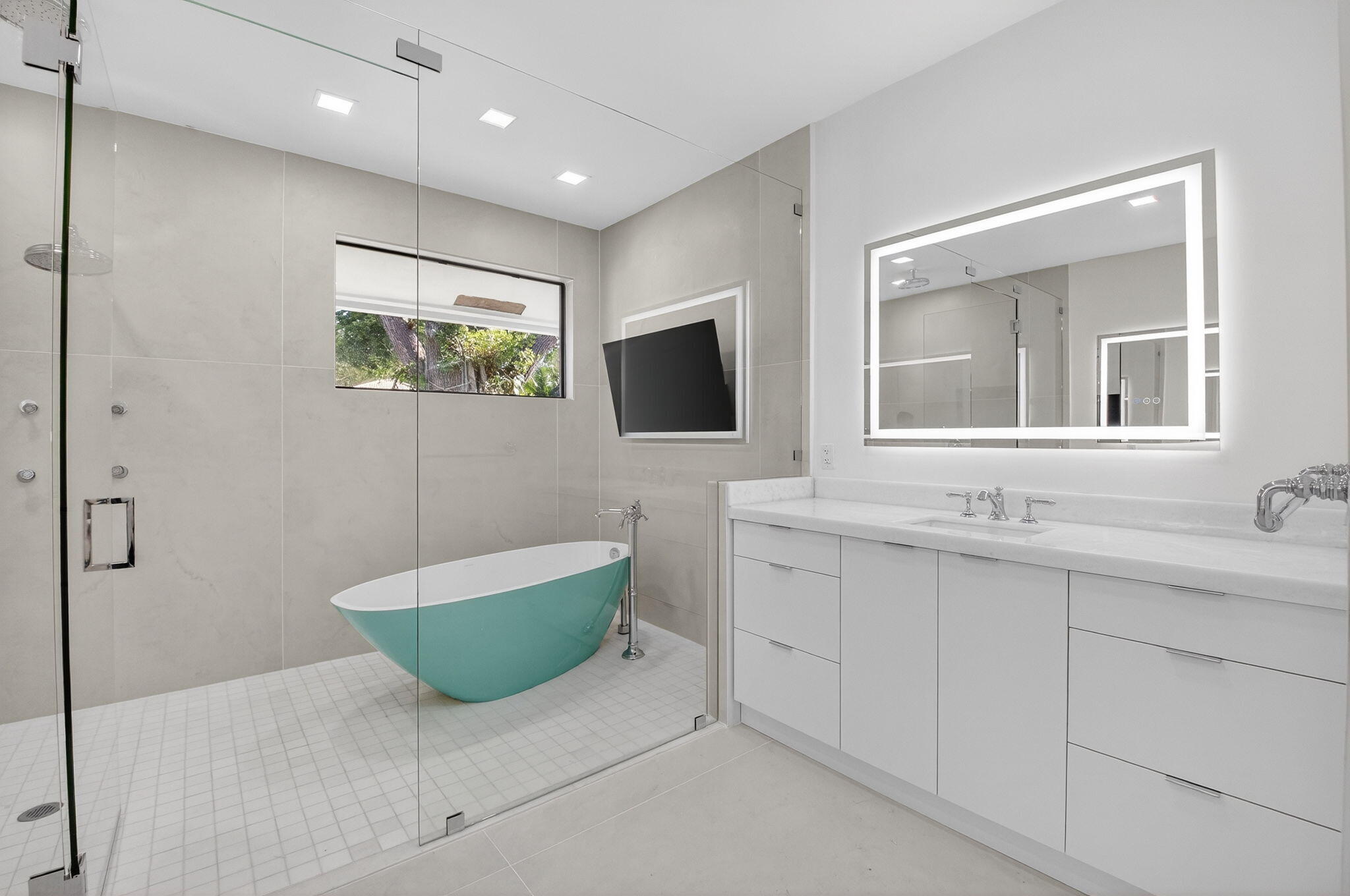 5723 Hamilton Way Boca Raton, FL 33496 - Photo 40 of 111 a living room with a sink furniture and a flat screen tv