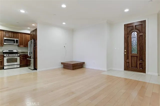 a view of kitchen and microwave