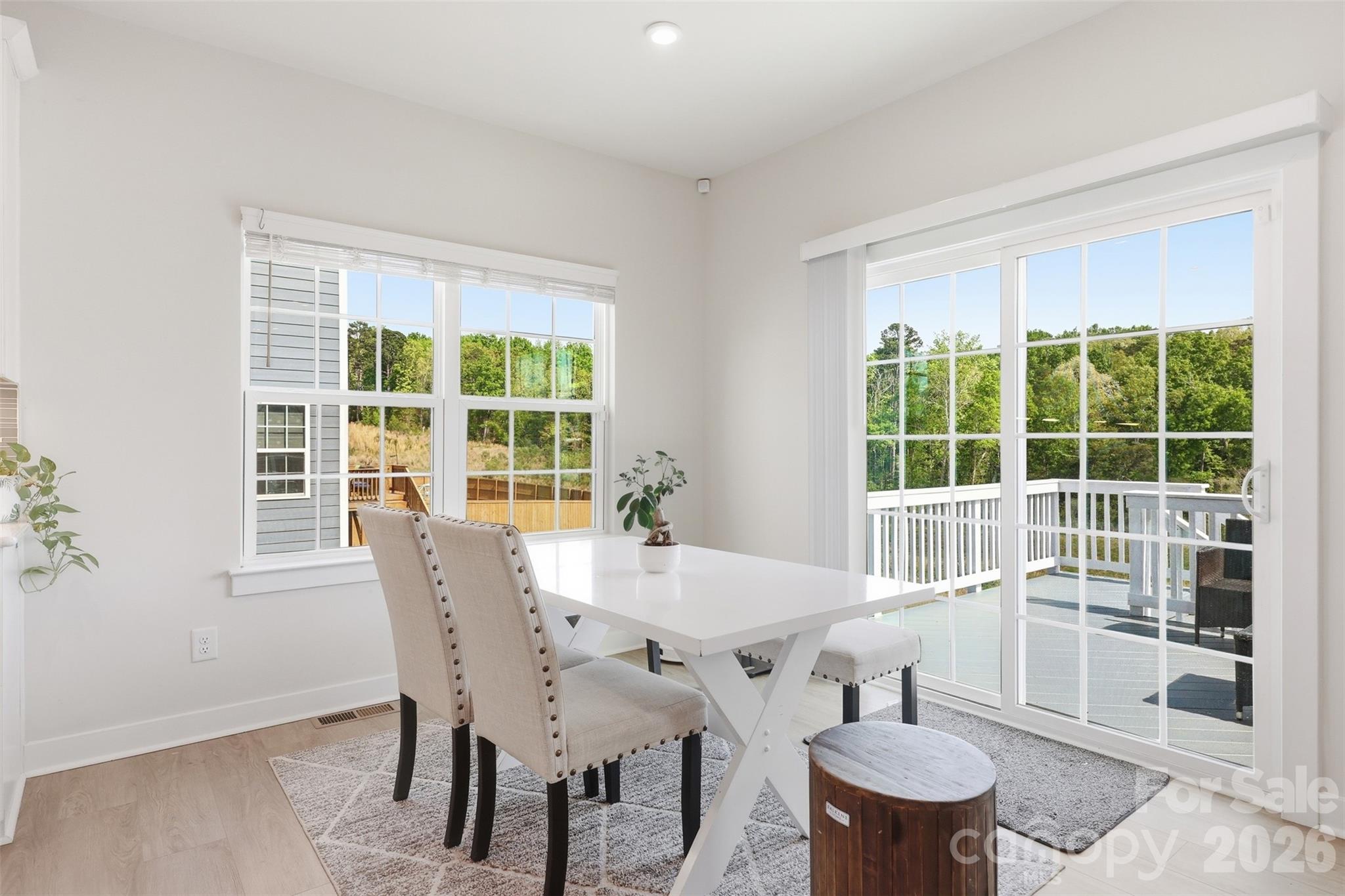 3057 Ballester Road Fort Mill, SC 29707 - Photo 13 of 48 a dining room with furniture a chandelier and wooden floor