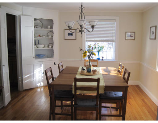 27 Crown Ridge Road Wellesley, MA 02482 - Photo 3 of 9 a view of a dining room with furniture wooden floor and a chandelier