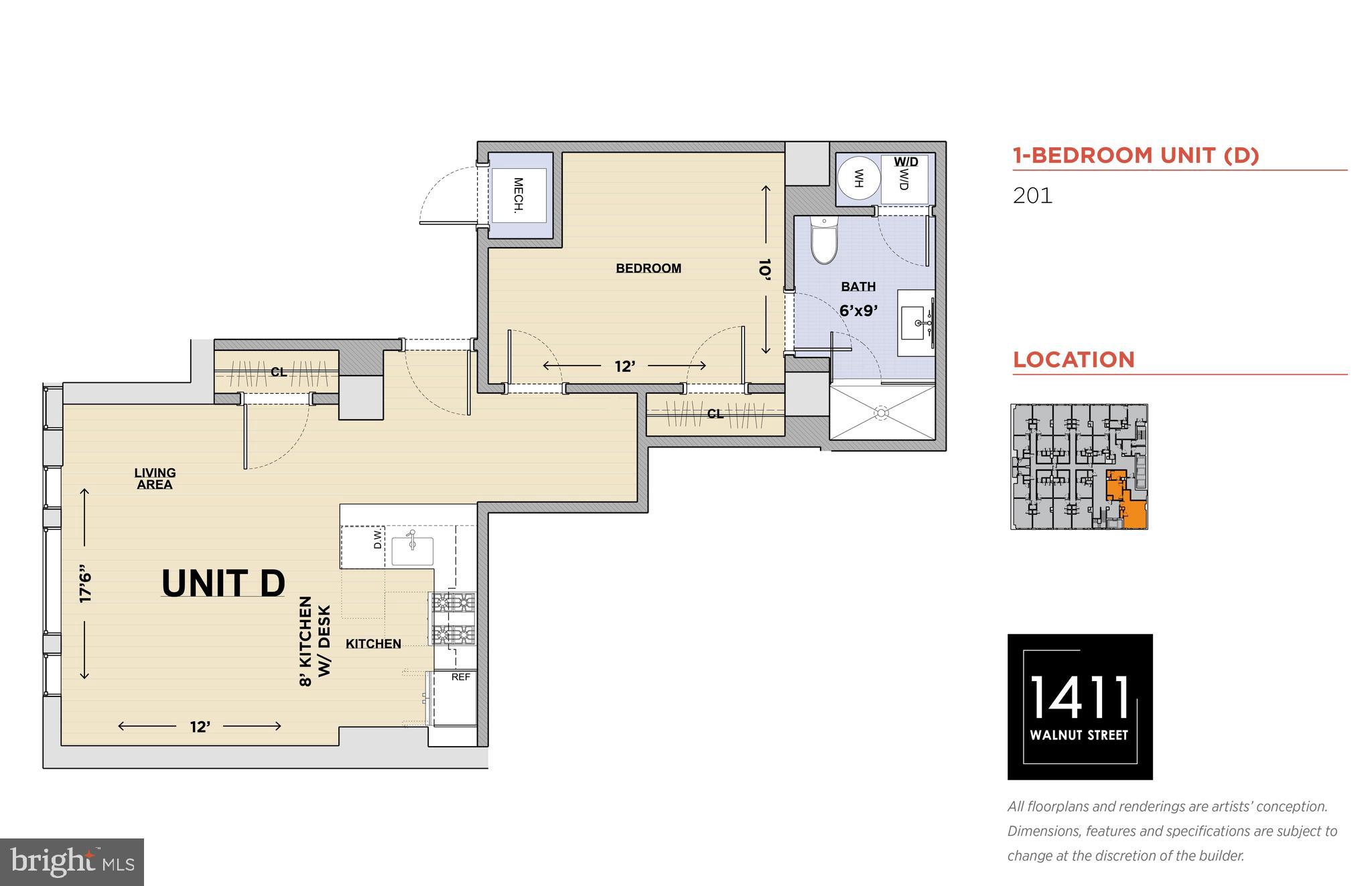 1411-1 Walnut Street, Unit 201 Philadelphia, PA 19102 - Photo 27 of 27 a picture of a floor plan