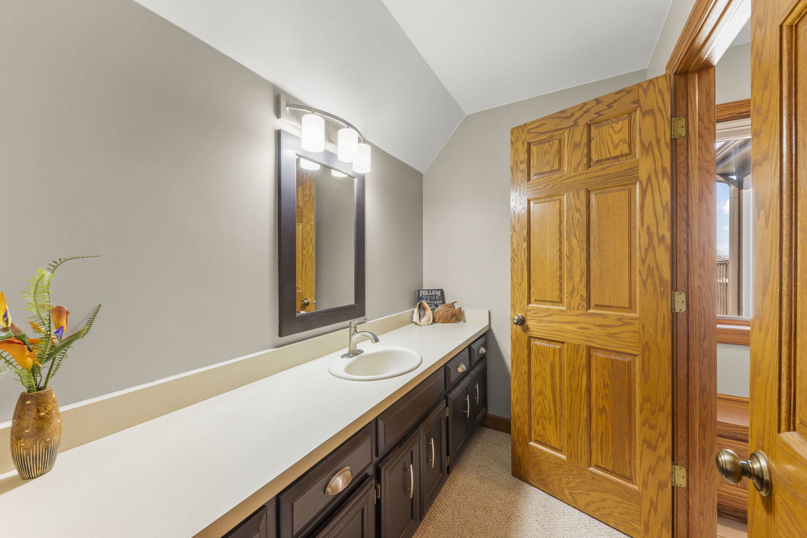 8877 Kennedy Road Yorkville, IL 60560 - Photo 42 of 86 a bathroom with a sink a vanity and a mirror