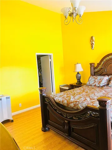 a bed sitting on top of a gym