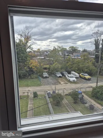 a view of a glass door