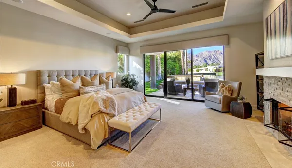 a bed room with a bed and a couch