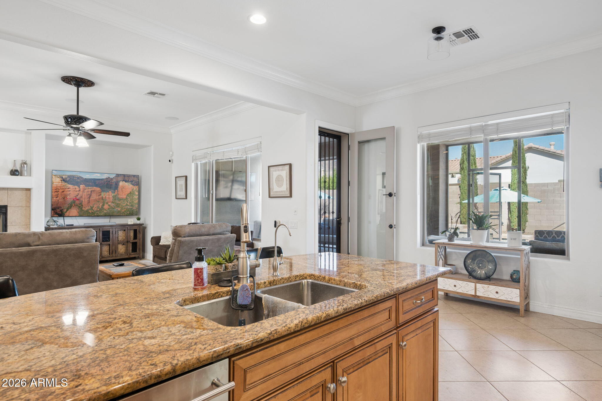 5508 West Parsons Road Phoenix, AZ 85083 - Photo 19 of 48 a kitchen with sink refrigerator and large window
