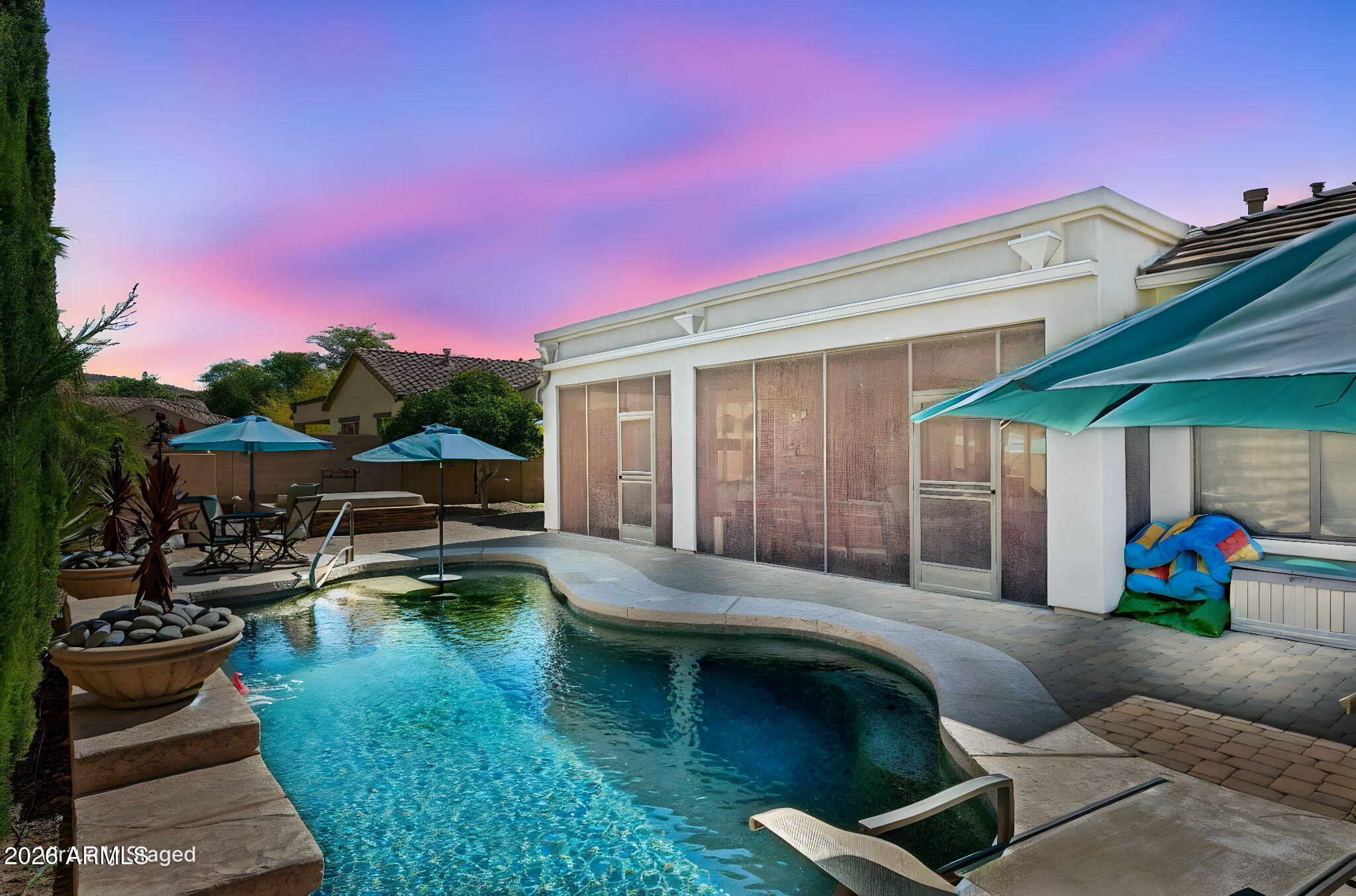 5508 West Parsons Road Phoenix, AZ 85083 - Photo 2 of 48 Backyard at dusk