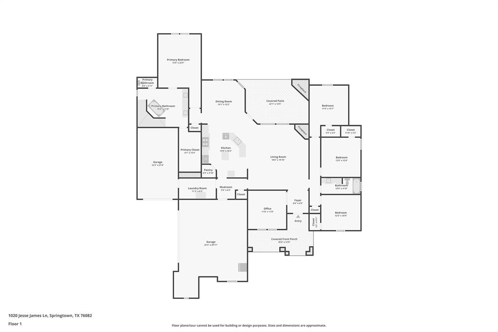 1020 Jesse James Lane Springtown, TX 76082 - Photo 38 of 38 a picture of floor plan
