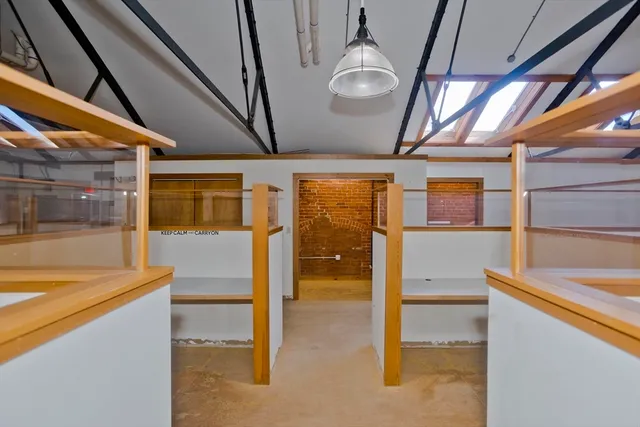 a view of a bathroom with a shower