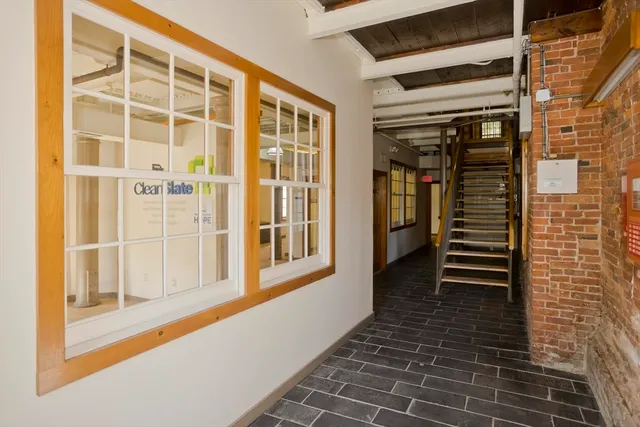 a view of a pathway of a building