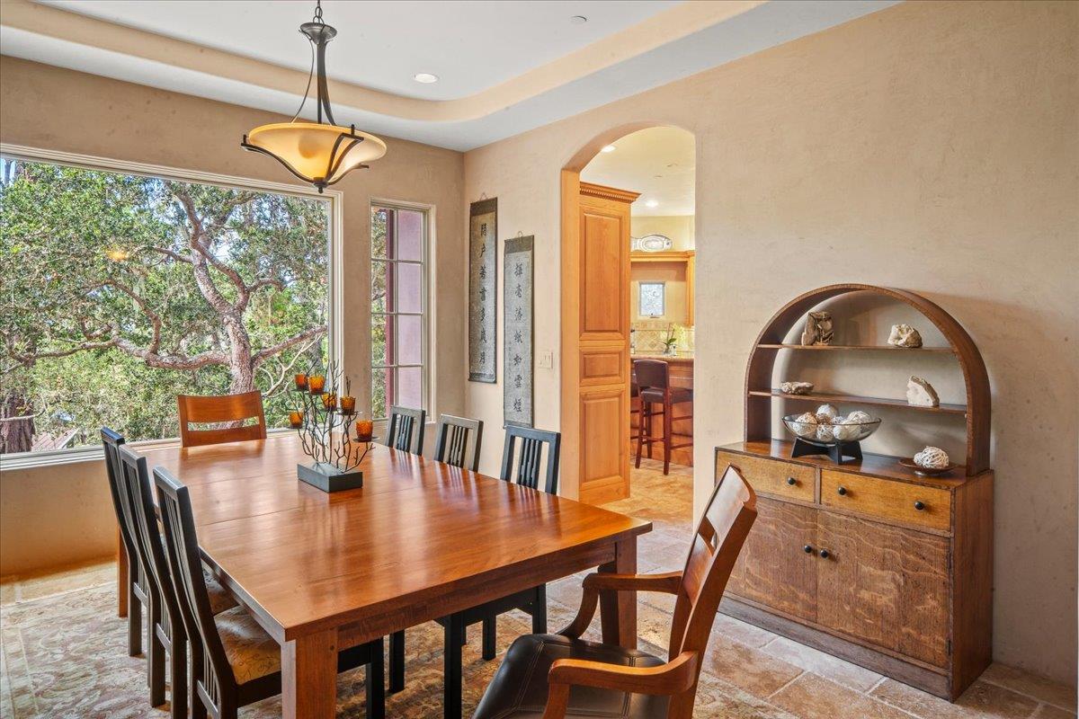 2970 Congress Road Pebble Beach, CA 93953 - Photo 11 of 37 a view of a dining room with furniture window and outside view