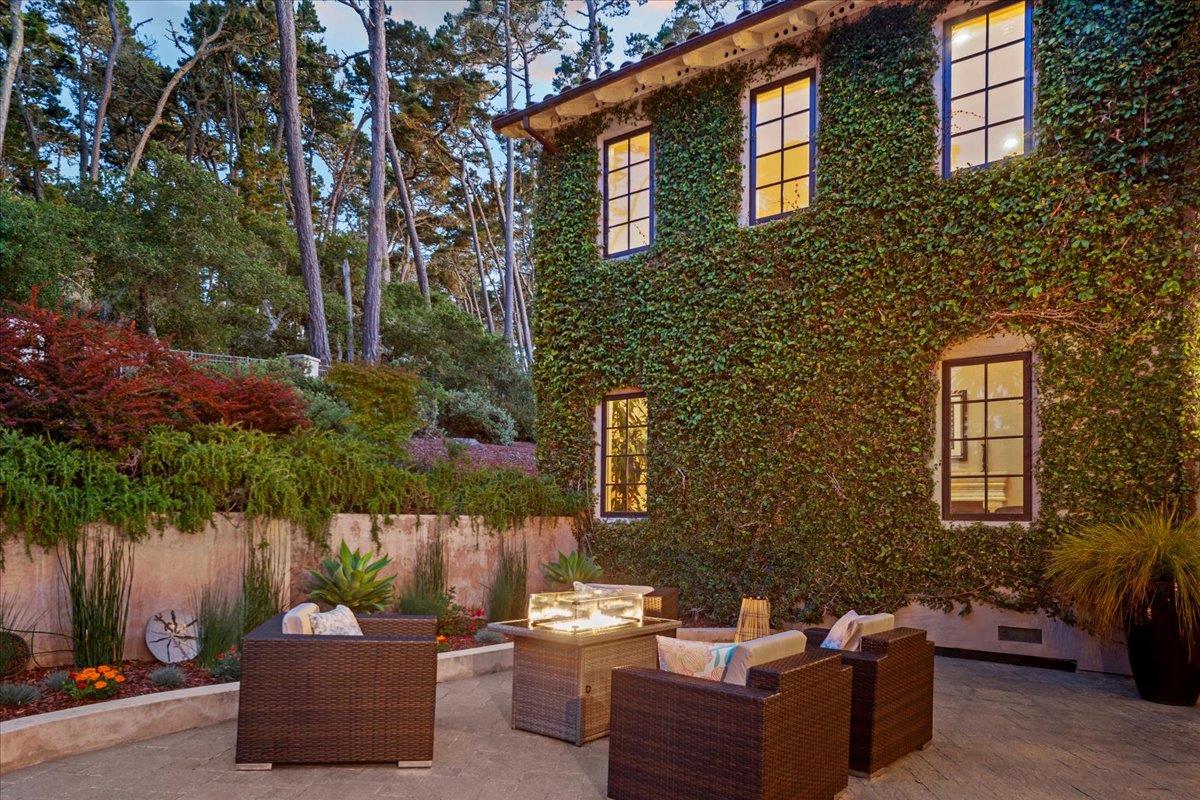 2970 Congress Road Pebble Beach, CA 93953 - Photo 33 of 37 a outdoor living space with patio furniture and potted plants