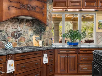 a view of a kitchen sink