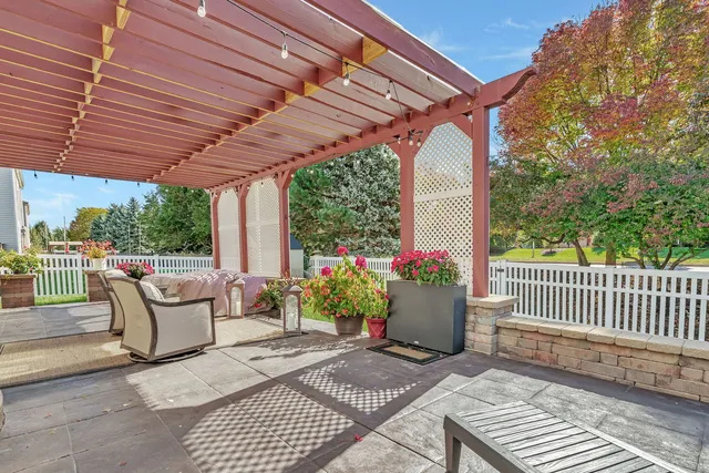 a backyard of a house with garden
