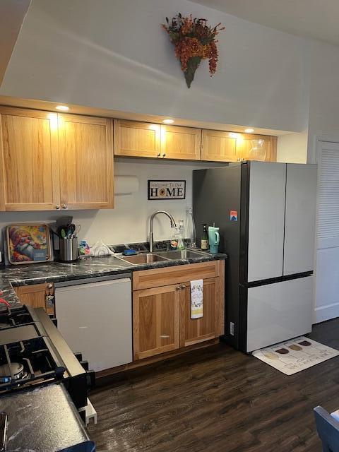 1417 Earl Road Michigan City, IN 46360 - Photo 8 of 25 a kitchen with stainless steel appliances granite countertop a sink cabinets and wooden floor