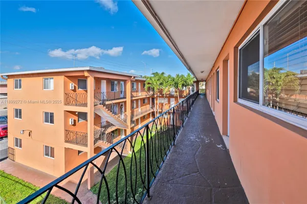 a view of a balcony