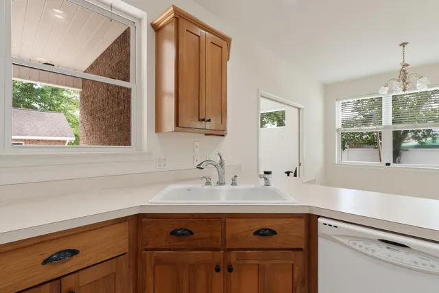 a view of a backyard with a small space