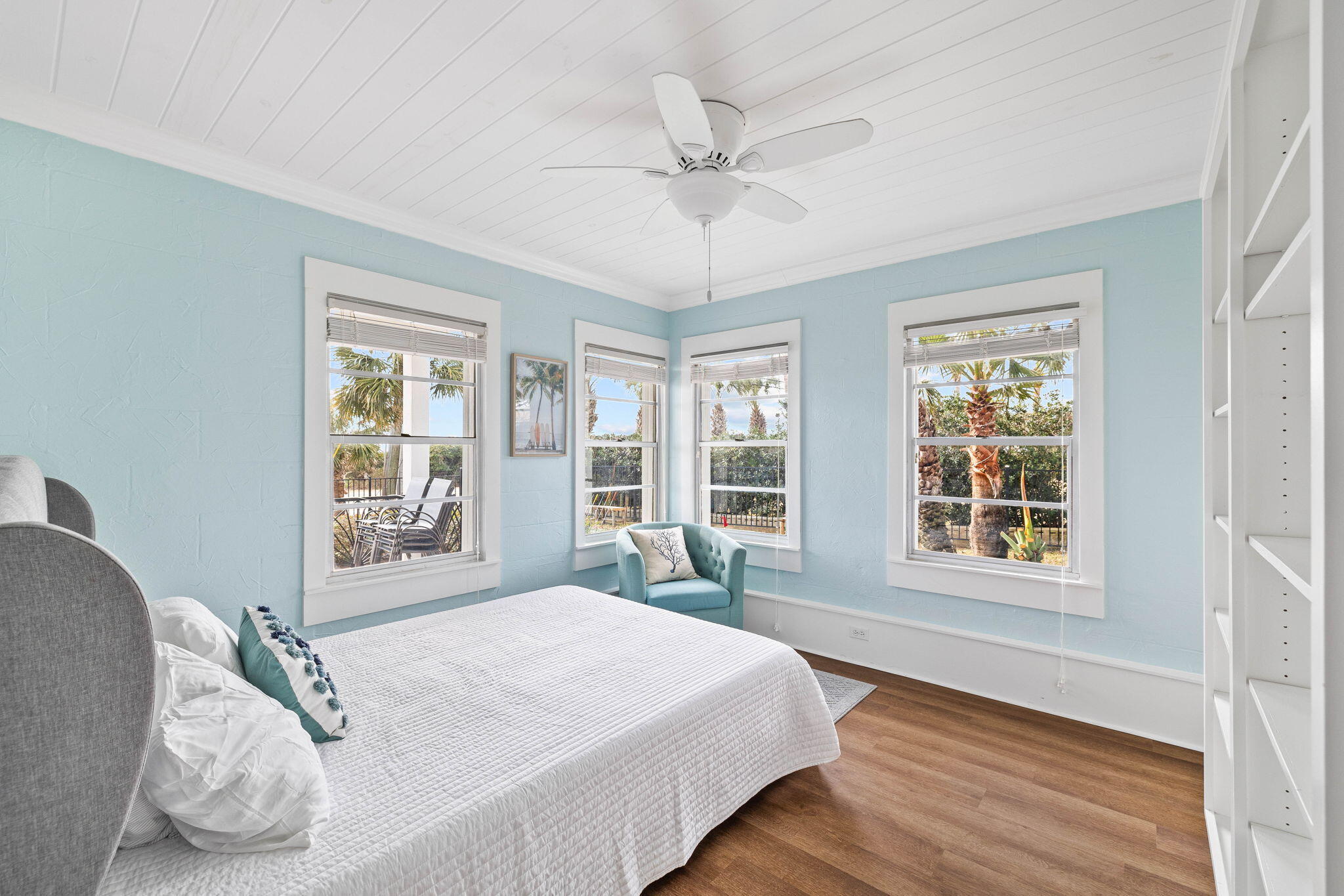 20816 Front Beach Road Panama City Beach, FL 32413 - Photo 29 of 68 a spacious bedroom with a large bed and a large window
